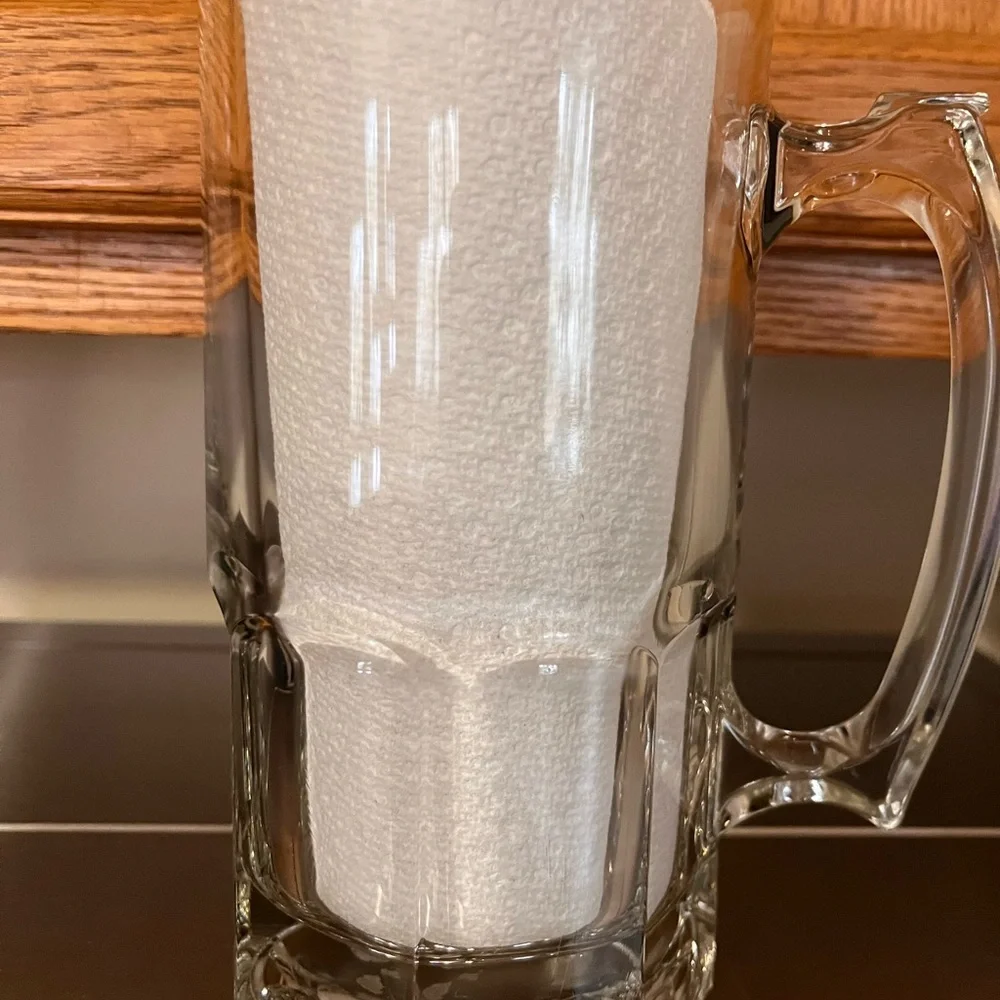 Crystal Clear Glass Beer Mug 24 Ounces